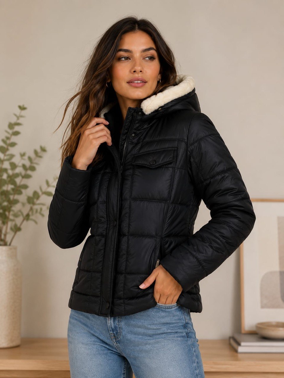 Chaqueta ovejera brillante    V-2